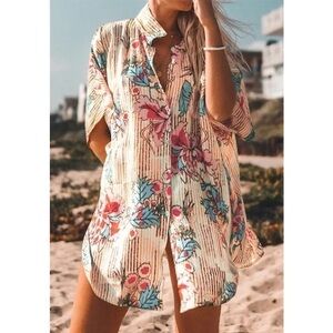 Cupshe Multicolor Floral Cover-Up